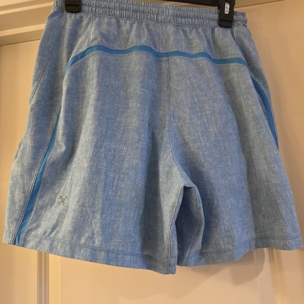 Mens Lululemon Light Blue Athletic Shorts